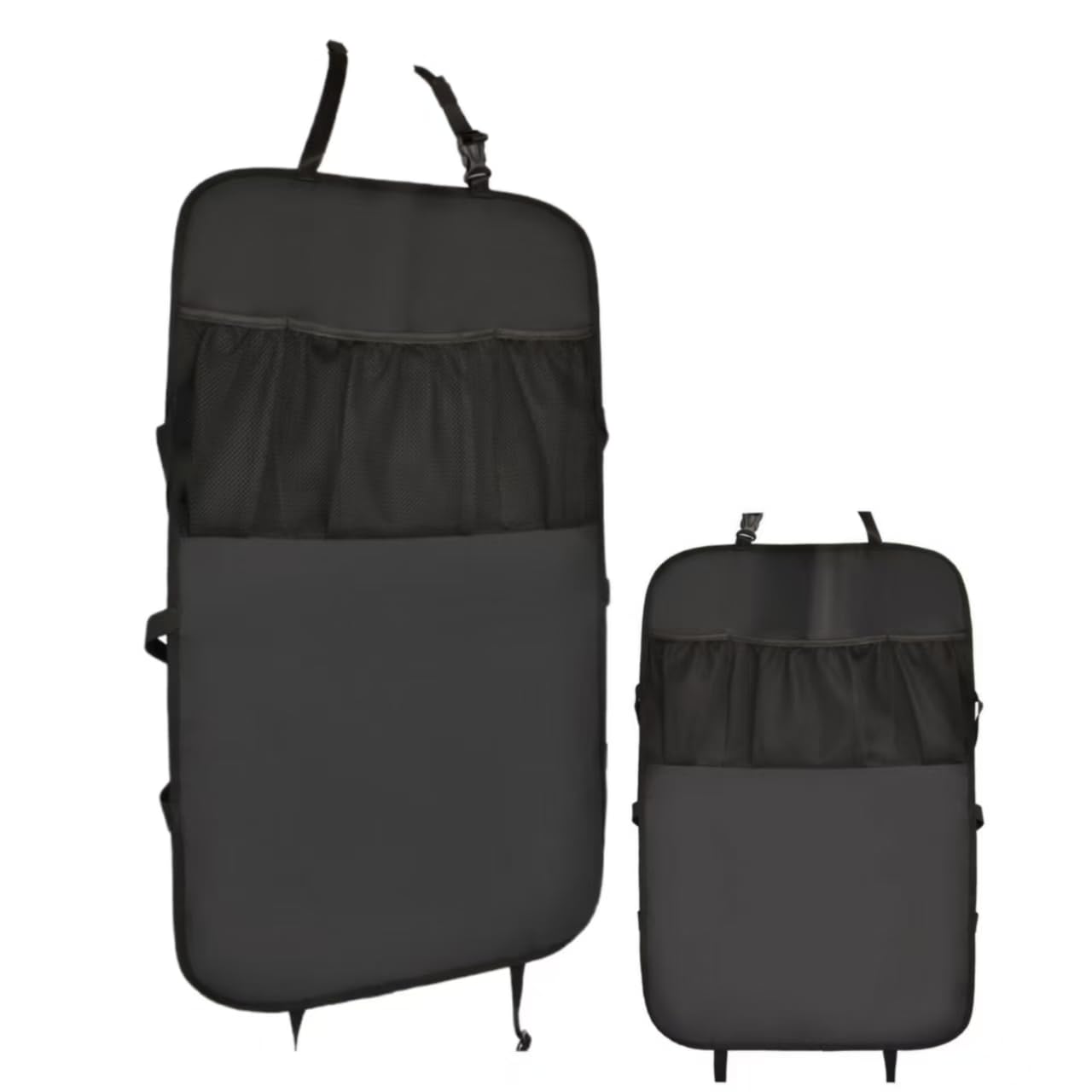 QIZUN 2 Pcs Car Seat Back Protector Kick Mats for Clio 4 3 5P Berlina 2012-2019, Polyester Storage Organizer with Mesh Pockets Auto Interior Cover