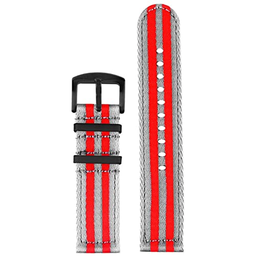 Bracelet montre nylon 22mm B09, rechange lisse à libération rapide confortable au quotidien