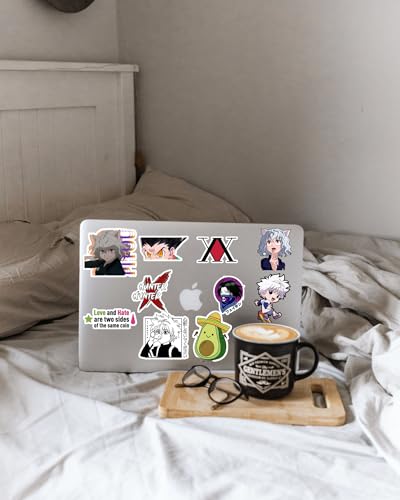 Image of Hunter x Hunter Anime Pack of 25 Stickers (Plastic, Metal, Wood) Perfect for Laptops /Mobile /Guitar etc.