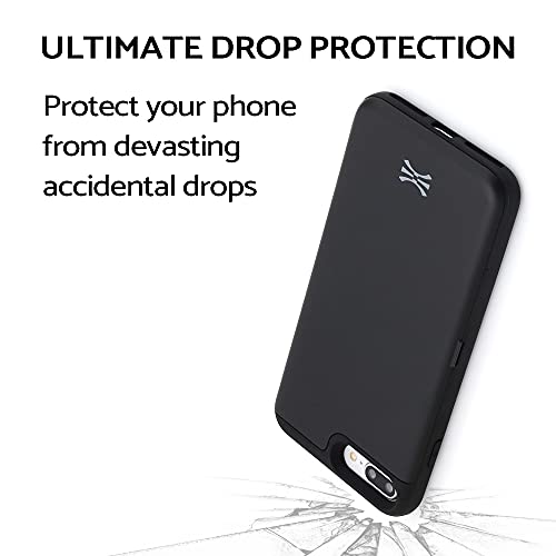 Toru Cx Pro Case For Iphone 8 Plus / 7 Plus, With Card Holder | Slim Protective Shockproof Heavy Duty Cover With Hidden Credit Cards Wallet Flip Slot Compartment Kickstand | Include Mirror - Black #TOP4