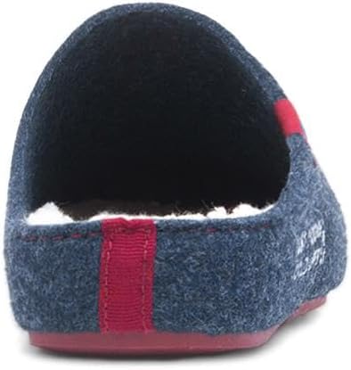 Hush Puppies The Good Slipper 90% gerecycled RPET polyester heren zwart/blauwe pantoffels, Zwart, 42 EU