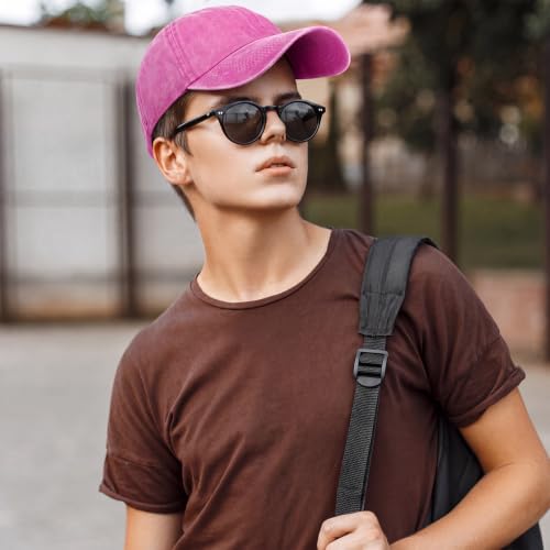 Image of Geyoga 7 Pieces Unisex Vintage Washed Distressed Baseball Hat Baseball Cap for Dad Twill Adjustable Hat
