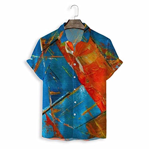 Chemise hawaïenne homme mode multicolore et chemise de plage légère à séchage rapide