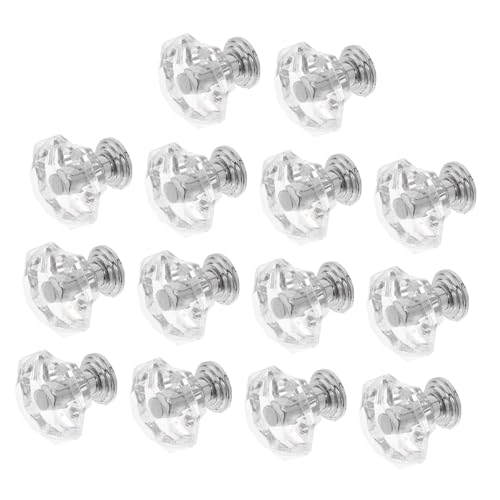 NOLITOY 26 piezas Tiradores Transparentes Modernos para Tirador Acrílico Resistente y Cómodo para Puertas y Armarios de Cocina