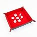 FanRoll Fold Up Velvet Dice Tray w/PU Leather Backing: Red, Role Playing Game Dice Accessories for Dungeons and Dragons