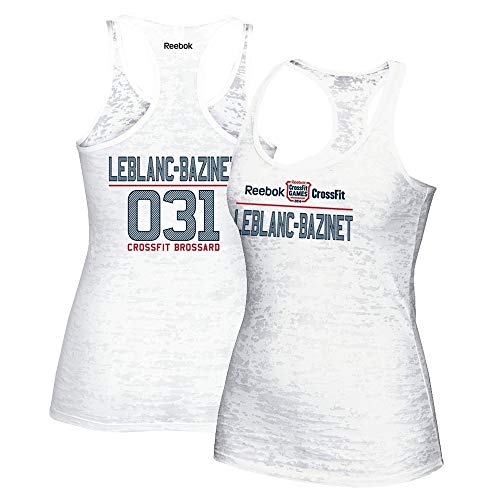 Reebok 2014 Crossfit Camille Leblanc-Bazinet 031 Women's White Burnout Tank Top