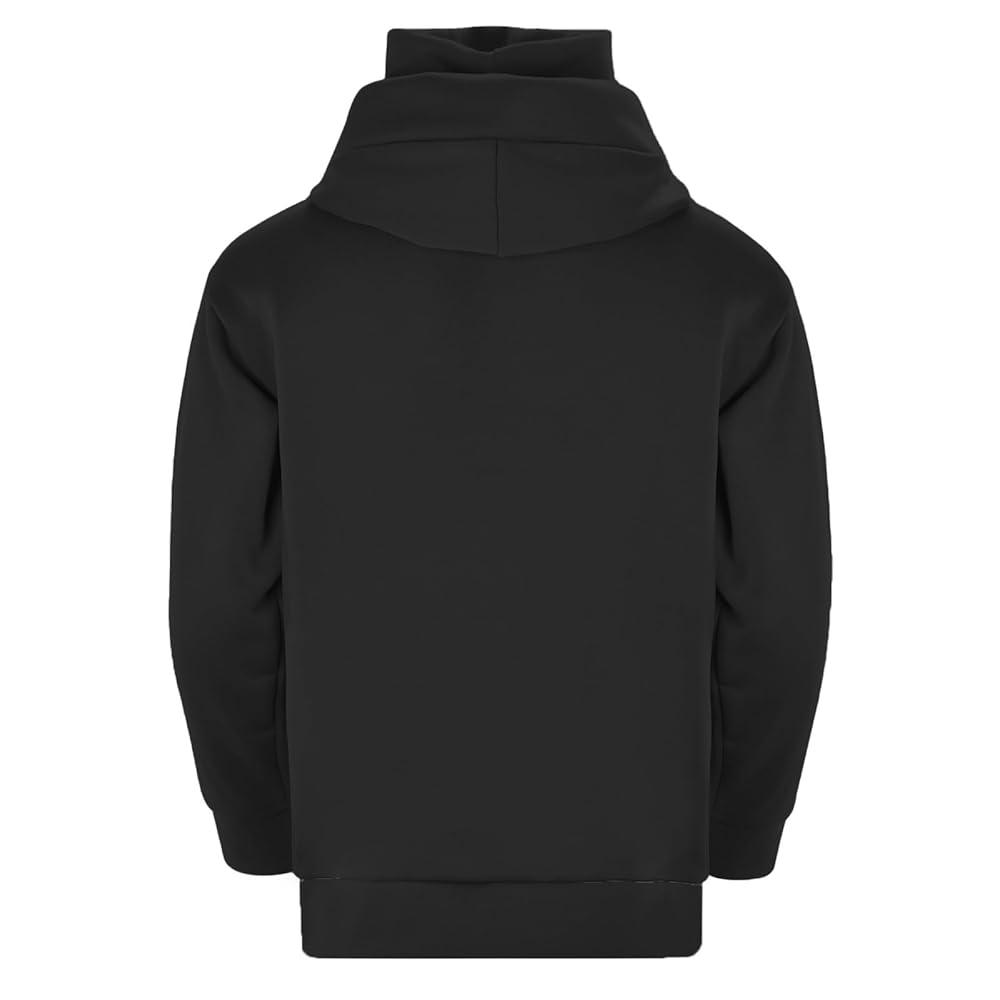 Alalaso Ninja Hoodie Men Double Neckline Cotton Hip Hop