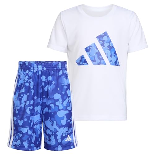 adidas Conjunto de 2 piezas para jugar en el parque con camiseta y pantalones cortos de niño