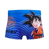 Dragon Ball Z Bañador para Niño, Shorts de Baño Boxer, Bañador de Natación Infantil, Talla 10 Años | Azul