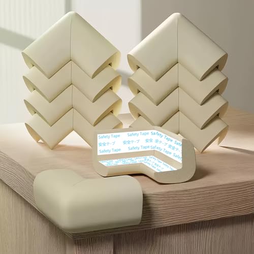 Image of ZOMPAGO Baby Proofing Edge & Corner Guards, 10 PCS Soft NBR Foam Safety Bumpers for Furniture, Strong Adhesive,No Residue,Protects Toddlers from Sharp Corners on Tables,Cribs,Fireplaces /Glass Surfaces