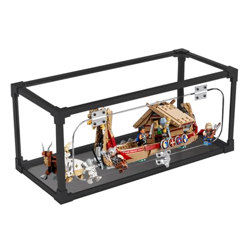 Figures Display Box for LE-GO for 76208 The Go-at Boat Acrylic Dustproof Transparent Custom Display Case (No Model) (Door-openable model)