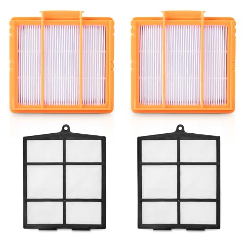 Jollsung AV2501S Replacement Filters for Shark Robot Vacuum AV2501AE RV2502AE RV2520AOUS AV2510AOUS AV2511AE RV2610WA RV2610WD 2 HEPA Filter and 2 Pre-Motor Filter