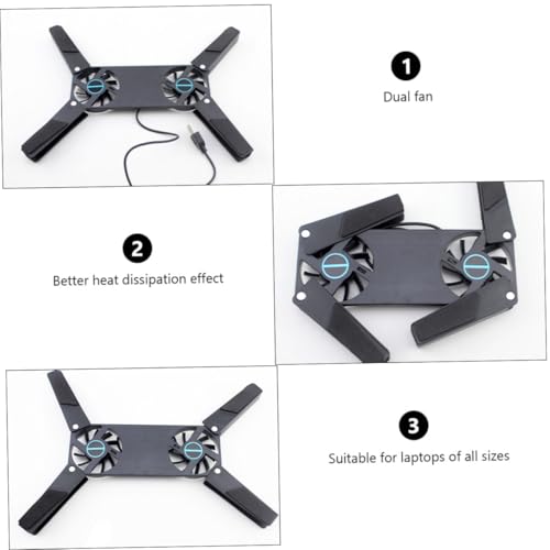 MERRYHAPY 2Pcs Laptop Cooler con diseño antideslizante miniatura 3
