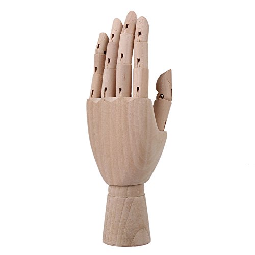 Art Drawing 10 Articulated Wooden Left Hand Mannequin Model Manikin Hand by RDEXP