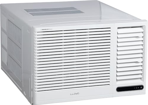 Image of Lloyd 1.5 Ton 3 Star Fixed Speed Window AC (Cools Up To 50C, Turbo Cool, Feather Touch Control, Remote Control Operation, LED Display, 100% Copper, White, GLW18D3LGSPR)