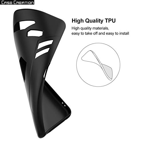 Image of Case Creation for Asus ROG Phone II (ZS660KL) 2019 Back case, ASUS ROG Phone II Slim Flexible Smart Look case with 360 Camera All Angle Protection (Pure Black)