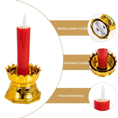 Luz de vela LED con efecto llama realista para decoración religiosa Baluue 7