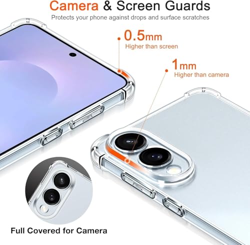 Image of ShieldTech Transparent Mobile Phone Case Cover for Samsung Galaxy S26 Edge 5G | Camera & Screen Protection | Anti Yellow Flexible TPU Back Cover Case for Samsung Galaxy S26 Edge