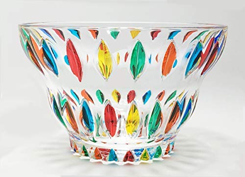 Cuenco de cristal de Murano, pintado a mano, fabricado en Italia