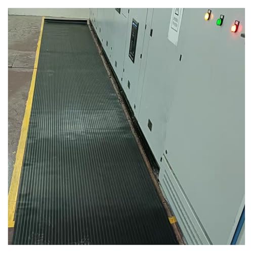 Distribution Room High Voltage Insulated Rubber Mat, Dielectric Non-Conductive Insulating Floor Mats for Electric Shock Protection, Substation Factory Workshop Switchboard Matting(Black,LxWxT 4' x 3 1