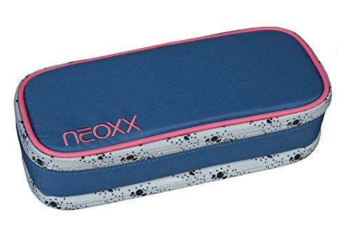 neoxx Catch Schlamperbox - Schlampermäppchen für Kinder mit stylischem Flamingo Design, Federmäppchen mit Zwei Reißverschluss Taschen
