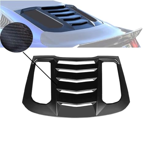 High Performance Part Compatible for 15-20 Mustang IMD V2 Style Rear Window Louver Cover- Carbon Print