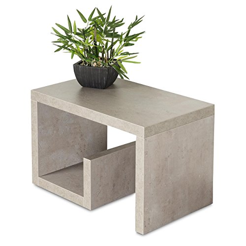 levandeo Couchtisch Gustav Betonoptik B x H x T: 59x37x36cm Grau Holz...