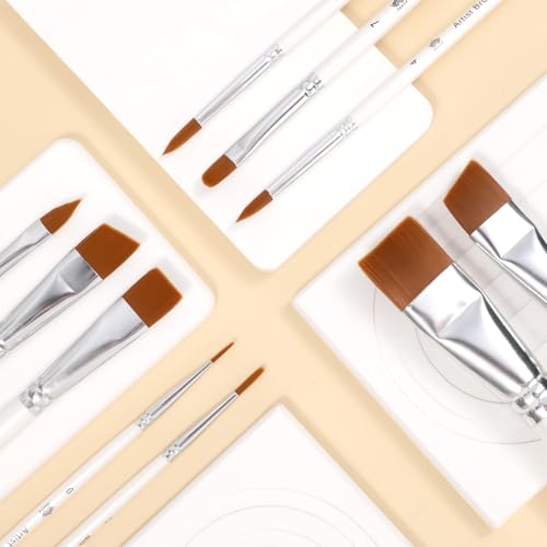 Face Paint Brush Set 10 pennelli per pittura viso Artist Brushes for Body Face Painting Body Art Make Up Set per pittura acrilica acquerello Gouache Halloween Cosplay