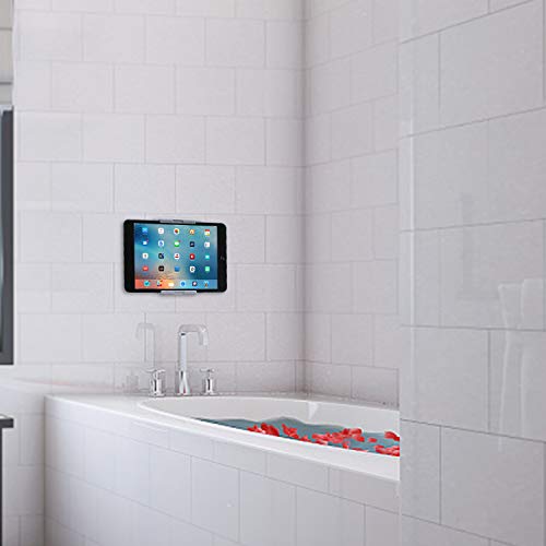 TFY Tablet Wall Mount, Gray, Fits 2.7-3.9 Inch and 4.2-7.4 Inch Devices, Compatible with iPhone 15 Pro Max, iPad Pro 10.5 Inch, iPad Mini 6, Samsung S23, HUAWEI MATE 60 Pro