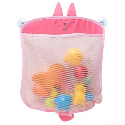 お風呂おもちゃ収納ネット 吸盤付き - 大きなポケット付きバスタブ収納 - 浴室 子供部屋 シャワー リビング キッチン 寝室 水泳 トレーニング カップボード