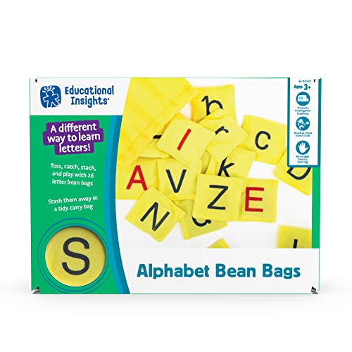 Image of Educational Insights Alphabet Beanbags - ABC Learning Toys for Kids Ages 3-5, Toddler Letter Learning, Alphabet Toys and Phonics Manipulatives for Preschoolers, Gross and Fine Motor Sensory Letters