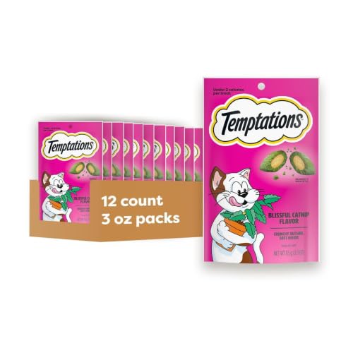 Temptations Classic Crunchy Cat Treats, Blissful Catnip, 3 oz, 12 Pack - image 1