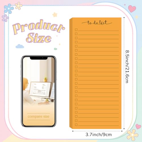 Image of Censen 10 Pack To Do List Notepad Checklist Daily,Stripe,Fluorescent
