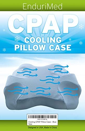 Pillow Case for Use with Endurimed CPAP Comfort Pillow - Cooling Fabric, Blue - Cooling Fabric, White - Breathable and Cooling for Comfortable Sleep