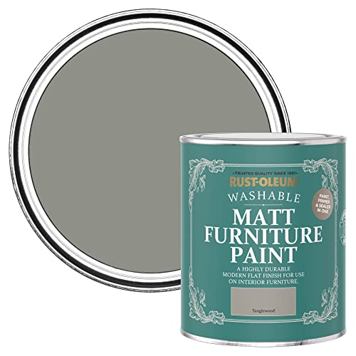 Rust-Oleum Grey Furniture & Skirting Board Paint in Matt Finish - Tanglewood 750ml