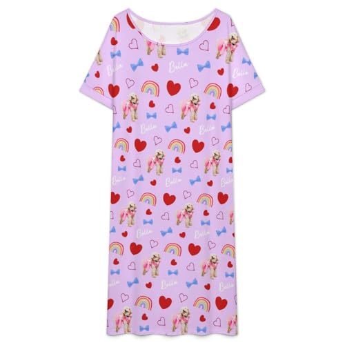 M YESCUSTOM Custom Face Nightgown for Women Personalized Funny Photo Xms Pajamas Sleepwear House Dress Sleepshirt Nightdress4