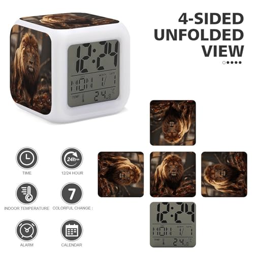 Réveil sans bruit avec LED lion pour éviter les retards