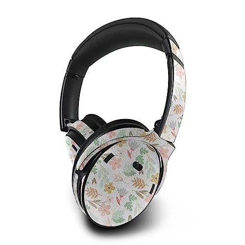 Image of MightySkins Glossy Glitter Skin Compatible with Bose QuietComfort 45 Headphones Neutral Flowers | Protective, Durable High-Gloss Glitter Finish | Easy to Apply | Made in The USA