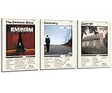 Felhcc Album Cover Posters, Set of 3 Album Cover Wall Art, Framed Canvas Wall Art, Modern Wall Art for Living Room, Bedroom, Bathroom, 12'x16' Framed with Hook (EM-1)