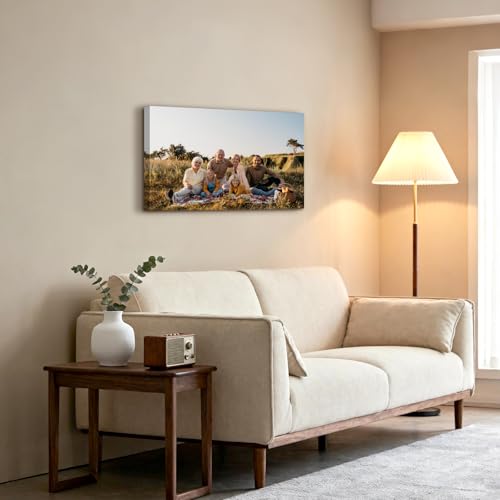 Personalized Photo Canvas Wall Art, Custom Canvas Prints with Your Photos, Ready to Hang, Ideal Housewarming Wedding Birthday Christmas Gift for Mom Dad Family (HORIZONTAL PHOTO, 12"L x 8"W) - Image 4