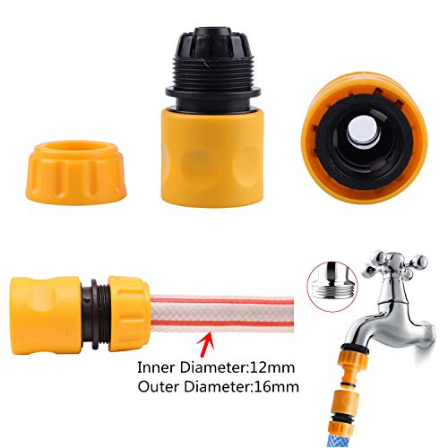 TOPWAYS Garden Hose Pipe Connectors Kit, 2in1 Threaded Tap Connector, Hose Repair and End Quick Connector - Image 3
