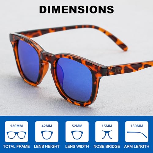 Kids Sunglasses- Retro 80s Polarized Sunglasses for Children Boys and Girls, A Tea Demi, One Size4