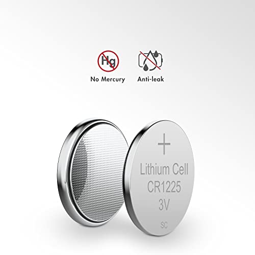 Tenergy 3 Volt Battery Cr1225, Button Cell Batteries, Ideal For Thermometers, Key Fobs, Laser Pointers, Medical Devices, Calculators, And More, 20 Pack #TOP5