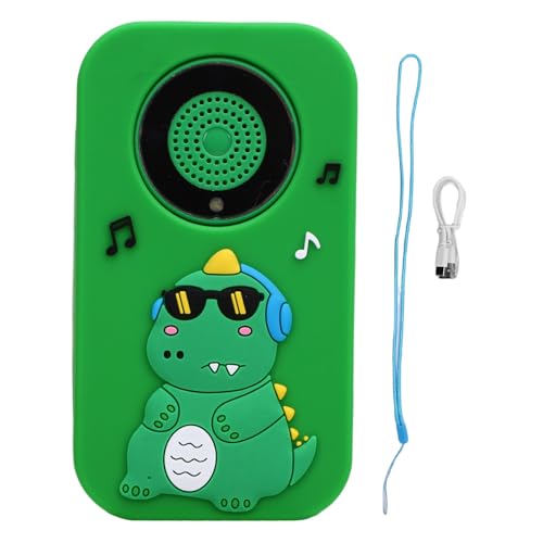 ASHATA Cámara de Selfie de Dibujos Animados de 1080p para Niños Pequeños, Cámara de Autofocus de 2.4 Pulgadas, con Reproductor de Música, Libro de Sonido, Juegos y álbum de Fotos (Green)
