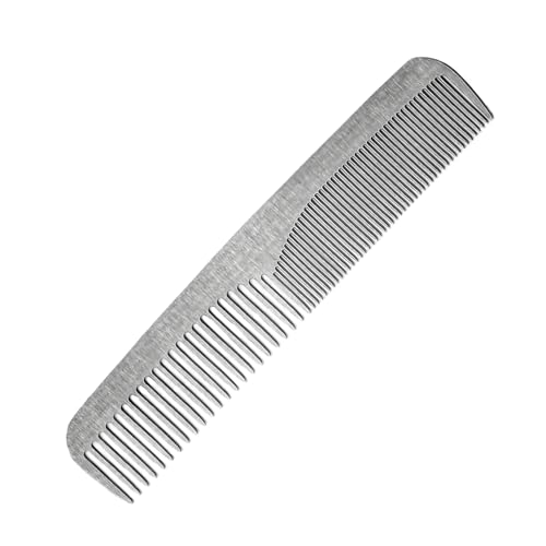 Stainless Steel Comb Barber Grooming Comb for Man Travel Size 5 Inches