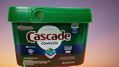 Cascade complete Dishwasher Pods,Dishwasher Detergent with Dishwasher Cleaner Action 40 Count