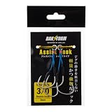 釣り針 ジグ針 2本入り アシストフック シャープタイプ 細軸 ダブル #3 ライン 2cm/3cm ショート 針 メタルジグ ルアー ジグ 太刀魚 サワラ BAKSTORM バクスト, trg0029-3s