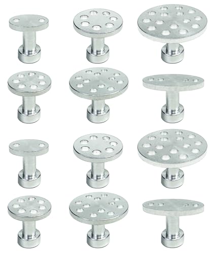 Hyamass 12Pcs Paintless Dent Repair Tool Aluminum Glue Puller Tabs Paintless Dent Repair Hail Removal Tool