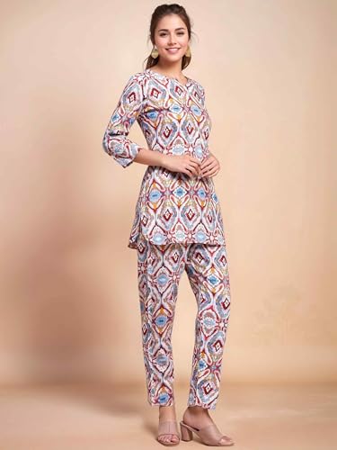Image of RICHIK Women's Co-ord Set|Kurta Set for Women|Printed Kurta with Pant|Co-ord Set