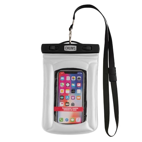 Chums Floating Phone Case with Lanyard - Touchscreen Compatible Waterproof Phone Case & Pouch (White)